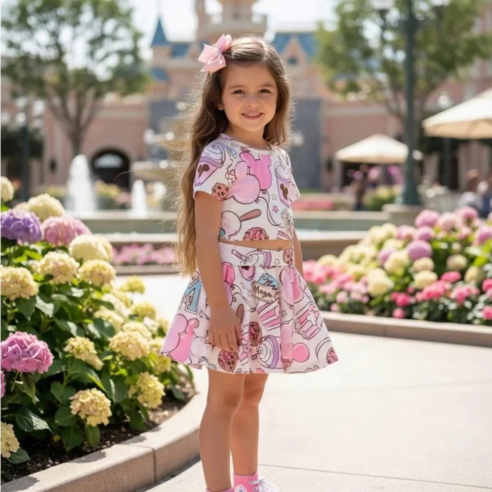 Disney-themed “Treats” Girls' Pink Matching Set